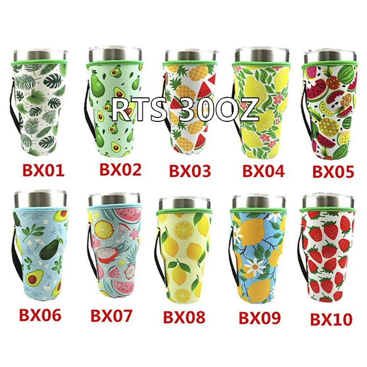 Sublimation 12Oz 12 32 Oz 20Oz 30Oz Tumbler Car Solid Cup Cover Cooler Skinny Marble Bag Sleeve With Handle Neoprene Cup Holder