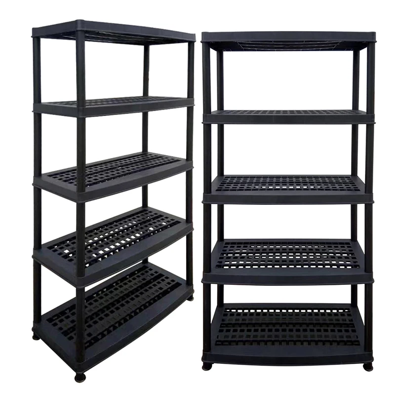 5 layers Boltless Warehouse Store Home Garage Plastic Storage Shelf Plastic Shelving Unit
