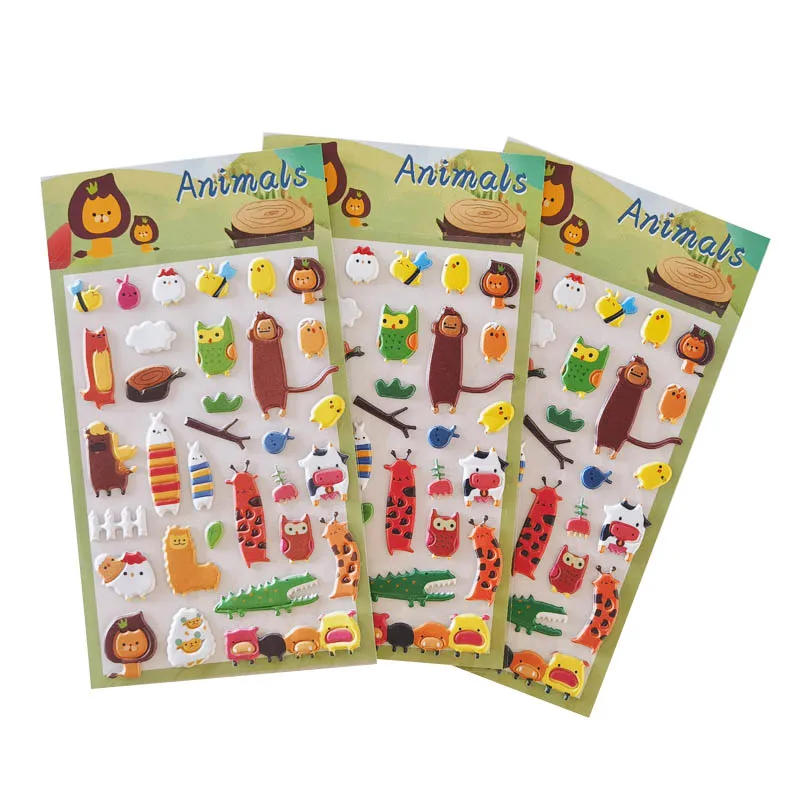Custom Bubble Sticker Sheet 3D Puffy Foam Stickers Resin PVC For Scrapbooking