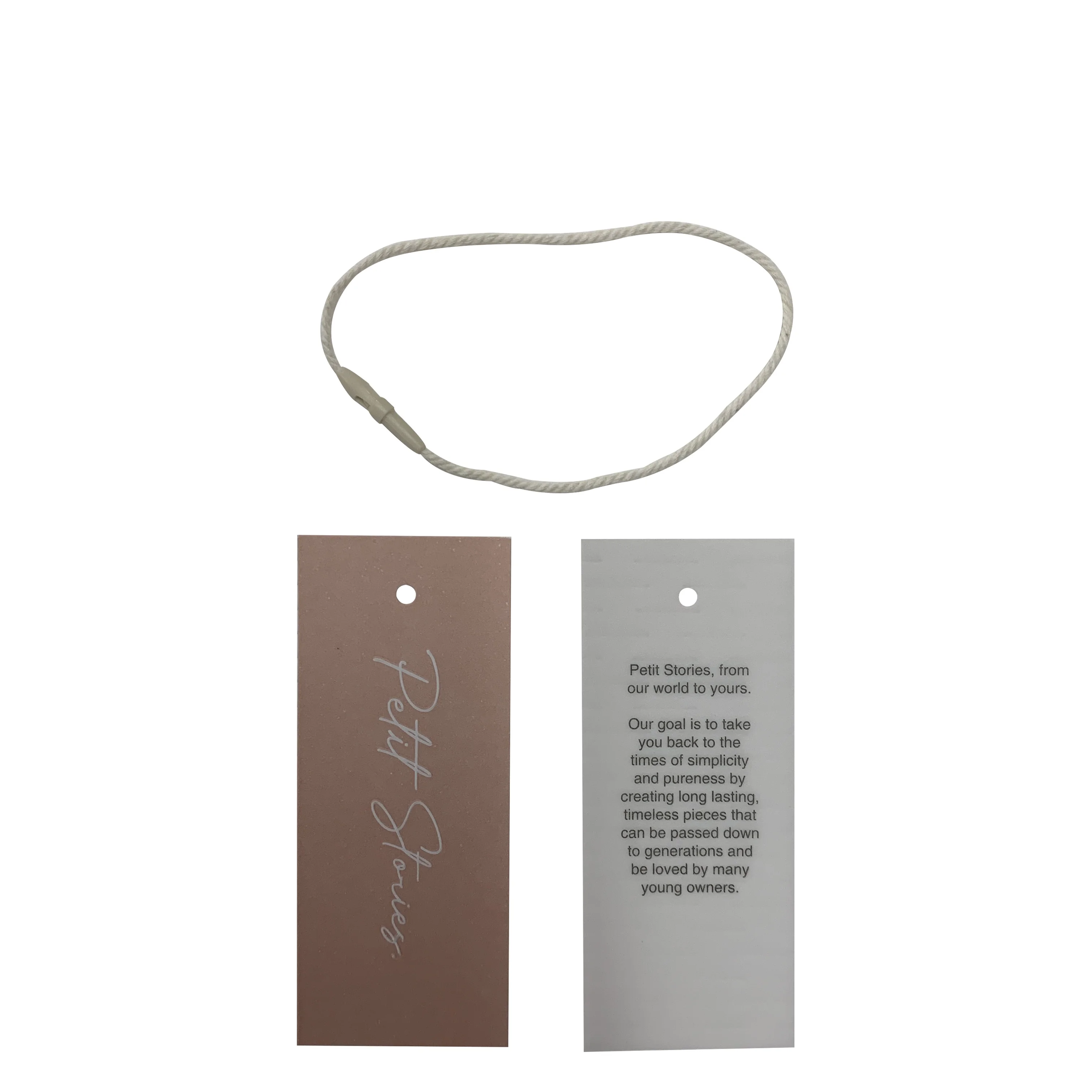 custom logo printing string swing tag for garment clothing hang tags