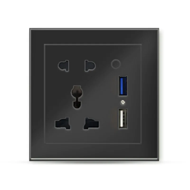 Factory direct 86 type tuya smart QC3.0 fast charge hotel office home WIFI control five hole wifi socket with USB