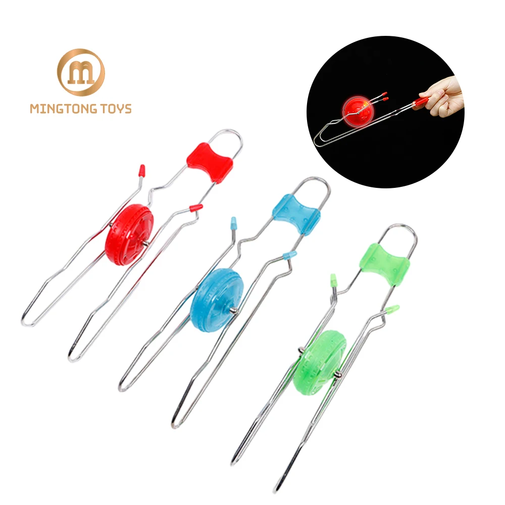 Wholesale Classic Toys Metal Slider Track Colorful Led Flashing yoyo Gyro Wheel Magnetic Spinning Top For Kids