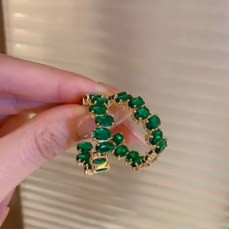 Formal Personalized Geometric Triangle Clips Cubic Zirconia Thread Earrings For Girl