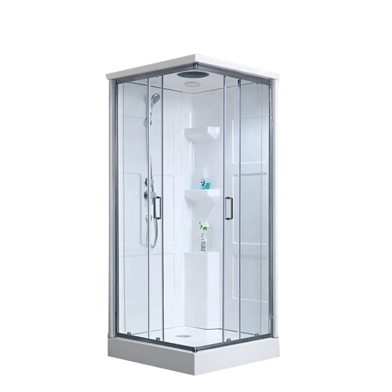 New bathroom acrylic panels shower cabins surround with tempered sliding doors