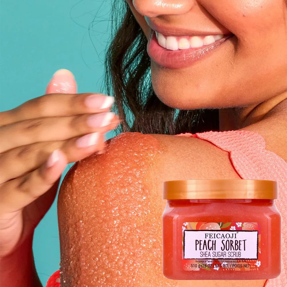 Himalayan salt Shea butter exfoliating whitening sugar bath body scrub cream