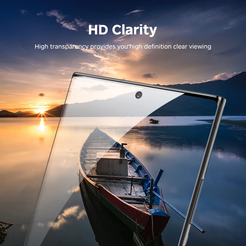 Wholesale 3D Big Curved Clear Transparent Tempered Glass Screen Protector for Samsung Galaxy S22 Ultra