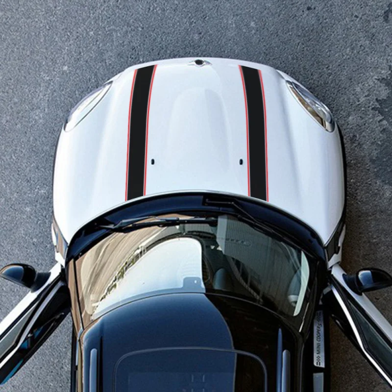 RTS Car Engine Hood Bonnet Sticker Stripes Decals Decor For Mini Cooper S JCW R55 R56 R60 R61 F54 F55 F56 F60 Accessories