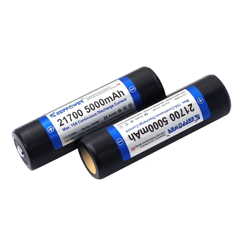 Max 15A разрядка P2150R KeepPower 21700 5000 мАч защищенная литий-ионная батарея с разъемом SYP-02 JST (разъем на заказ)