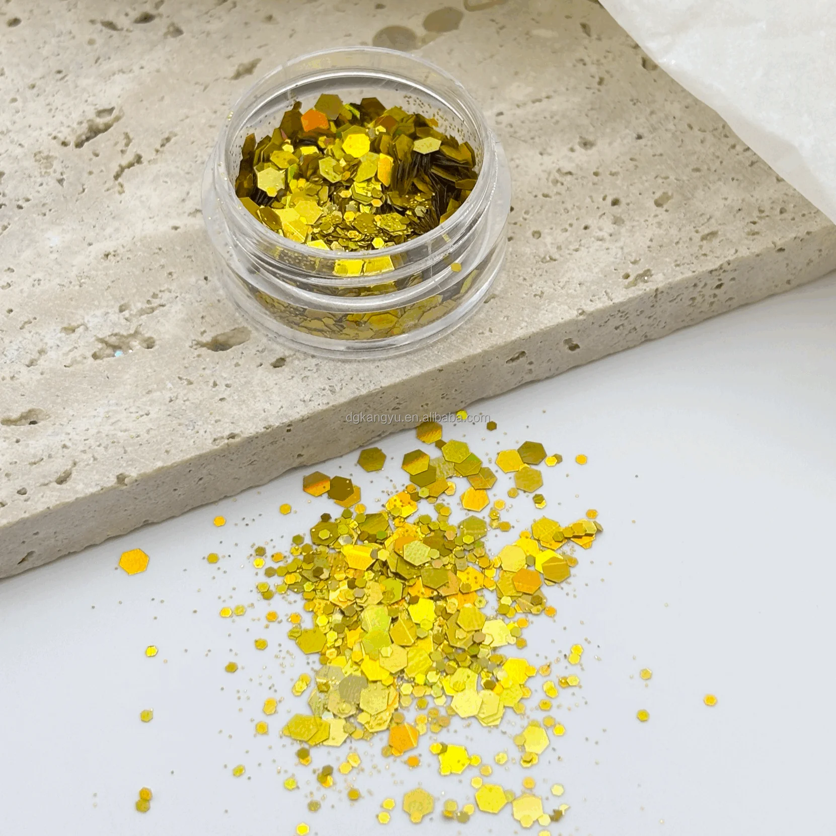 Wholesale High Flash Golden Silver Hexagonal Mixed Glitter for Crafts Festival Decorations and Handmade Diy Nail Makeup face