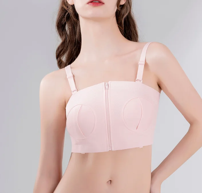 Maternity nursing bra Fashion pregnant mother hands free no steel ring breast pumping