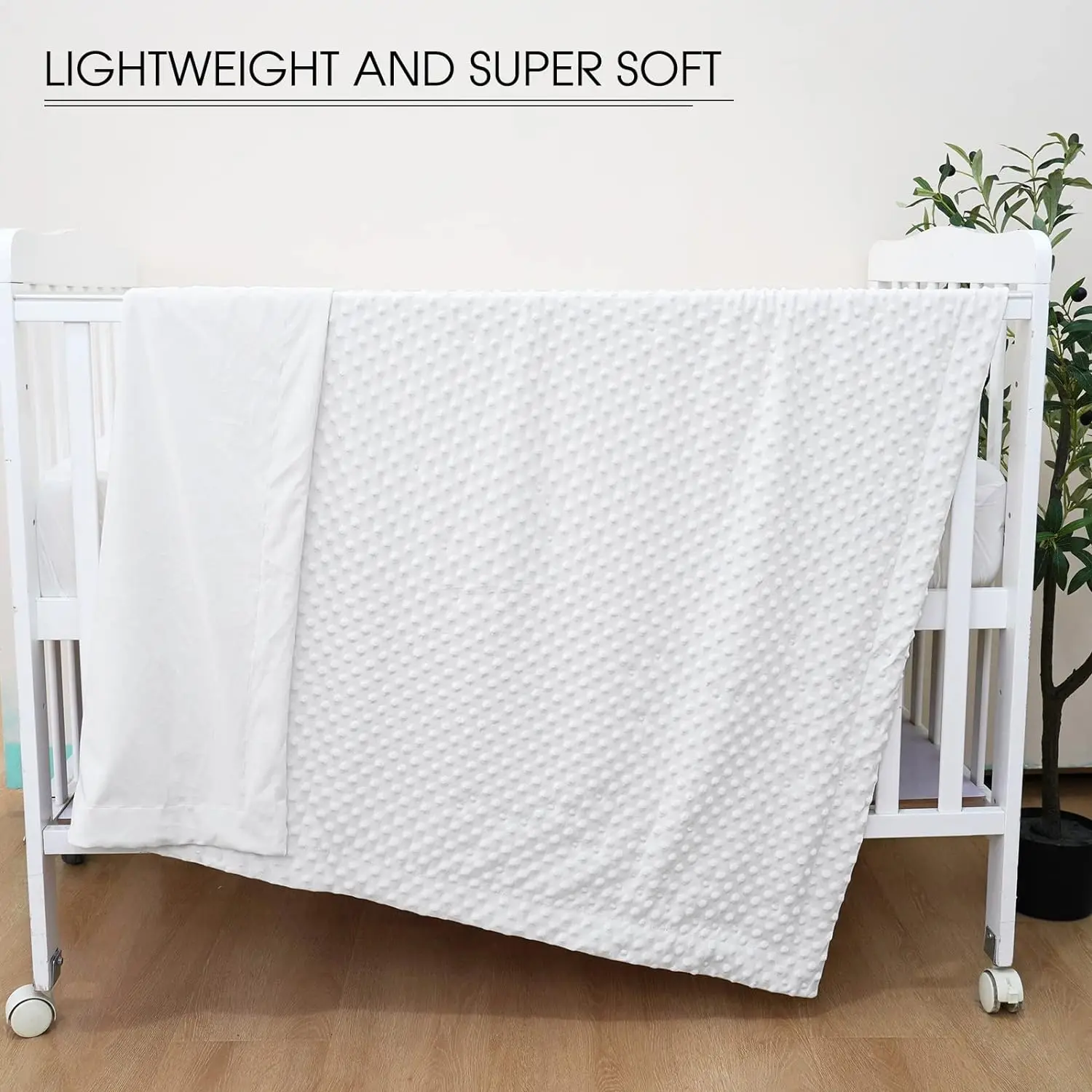 Customized Logo Printable Minky Dot Newborn Throw Blanket Sublimation Blank Baby Blanket with Massage Beads