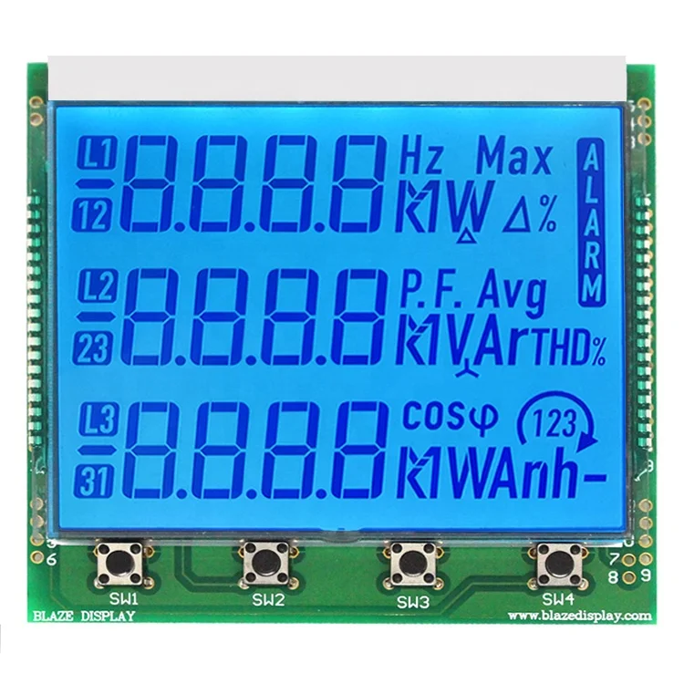 
7 segment LCD Display manufacturer customized LCD panel factory LCD module COB COG FPC PIN with RGB backlight 