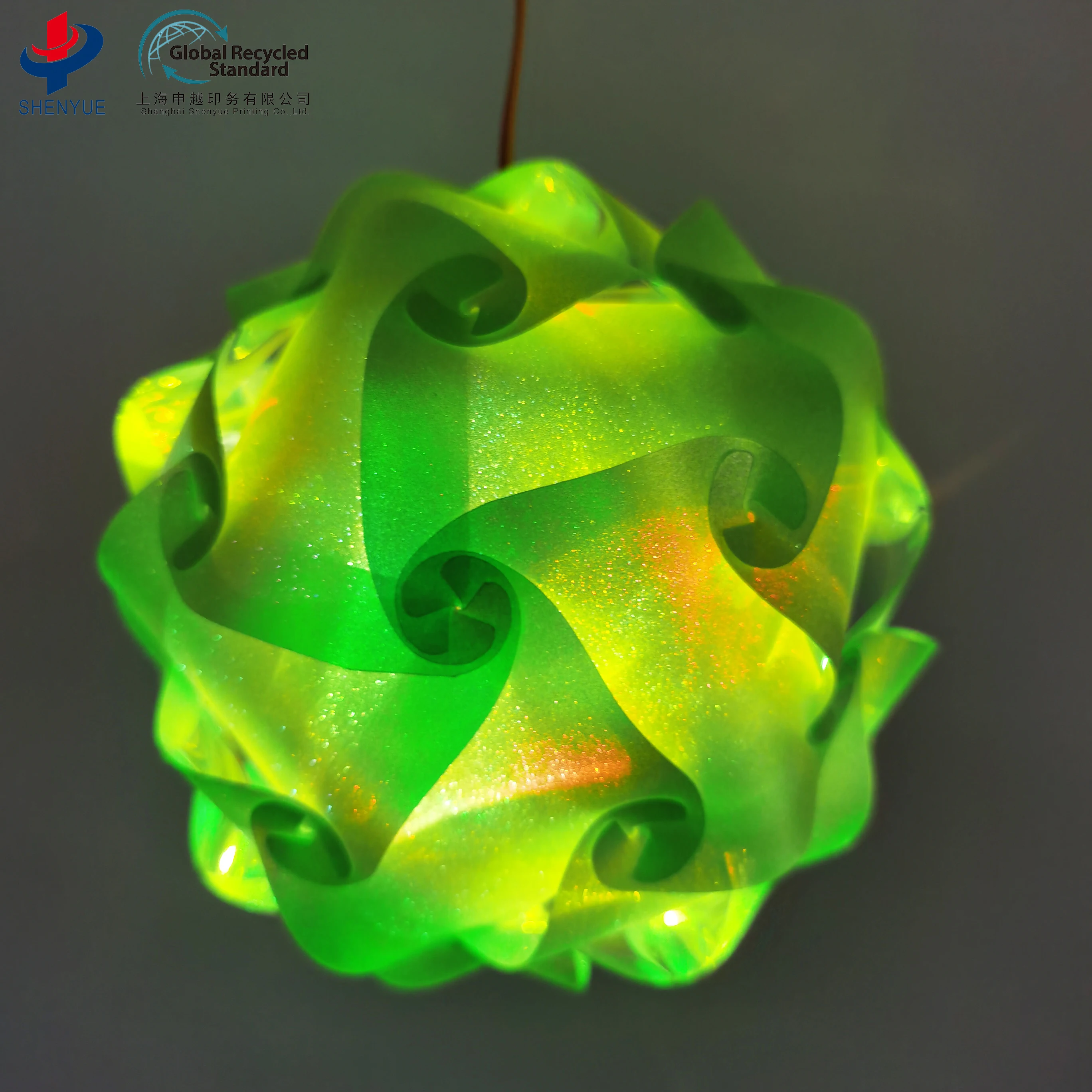 Wholesale latest design starlight appearance GRS recycled IQ jigsaw pendant puzzle lampshade