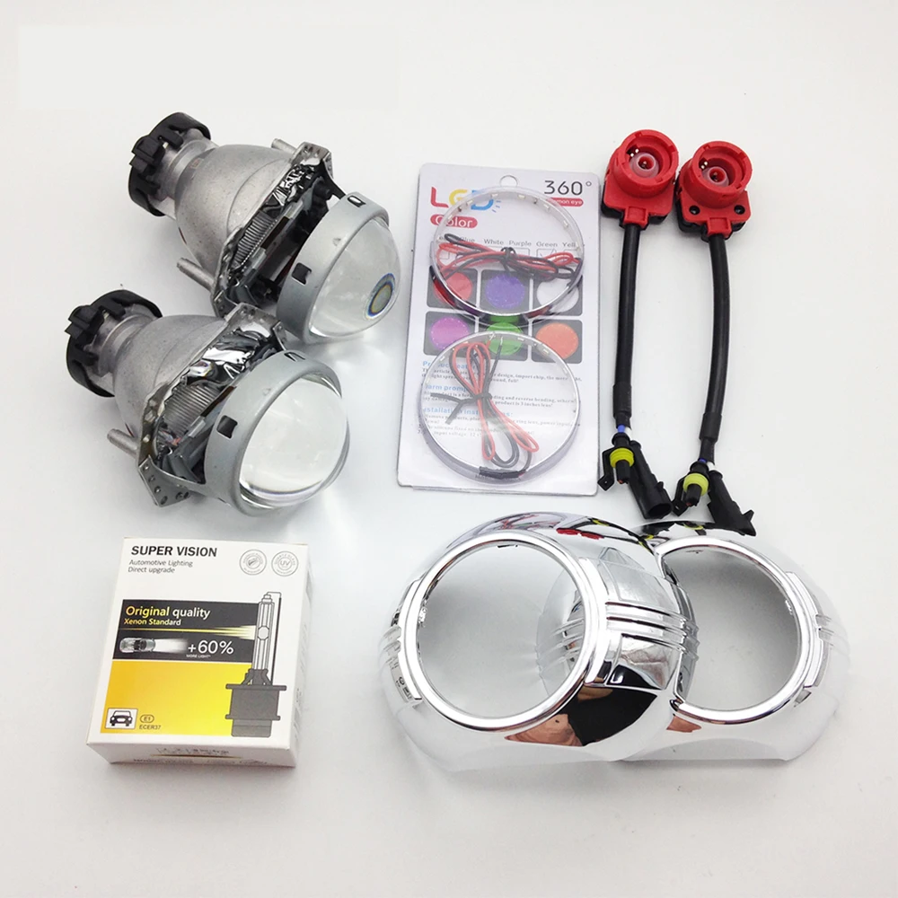TAOCHIS 3.0 inch Head light HID Xenon Projector Lens for Hella D2S D1S D3S D4S Shroud Demon Eyes Modify Headlamp Lamp Upgrade