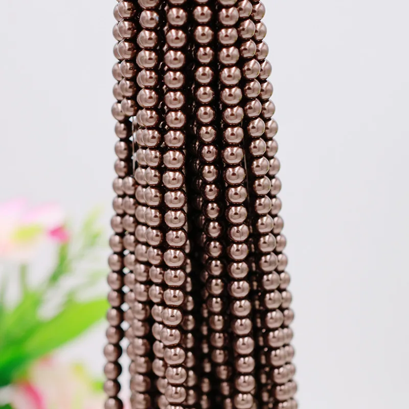 6mm Glass Pearl Beads , 2.5mm to 10mm Loose Beads For Jewelry Making Pearls