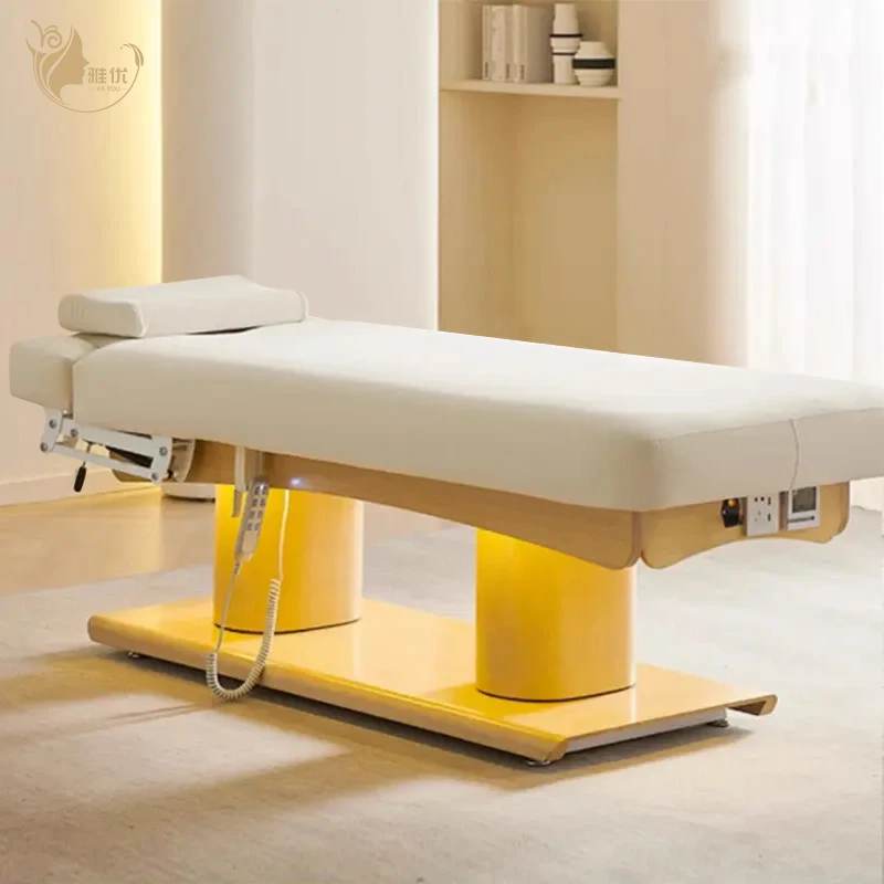 3 Motor Electric Beauty Massage Bed with Latex for Lifting and Facial Therapy