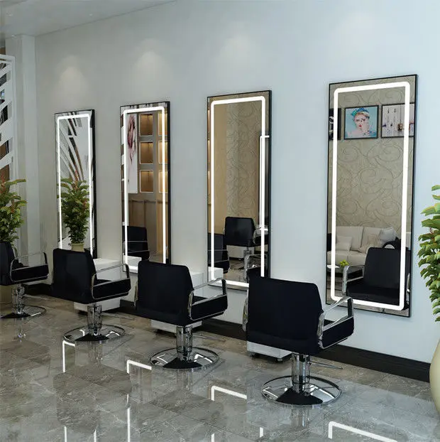 Decorative Salon Hair Dressing Gold Led Light Aluminum Framed Illuminated Full Length Mirror With Factory Price For Living Room