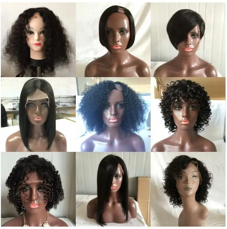 wholesale Brazilian cuticle aligned  Pixie Cut Short Human Hair Wig Top Sale  lace front Wigs  Curl Wigs Human Hair for gifts