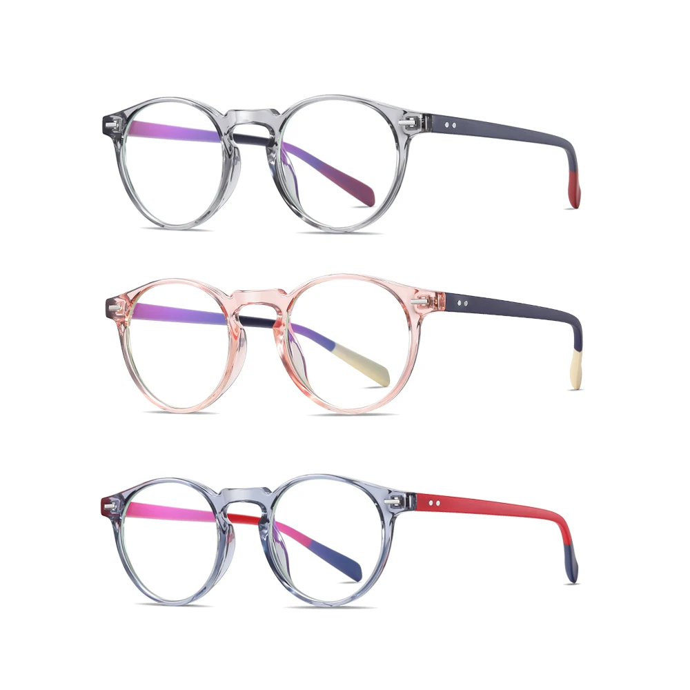 2023 New Style Vintage Anti Blue Light Safety Optical Glasses TR90 Oval Rivet Frames Anti Radiation Computer Eyeglasses