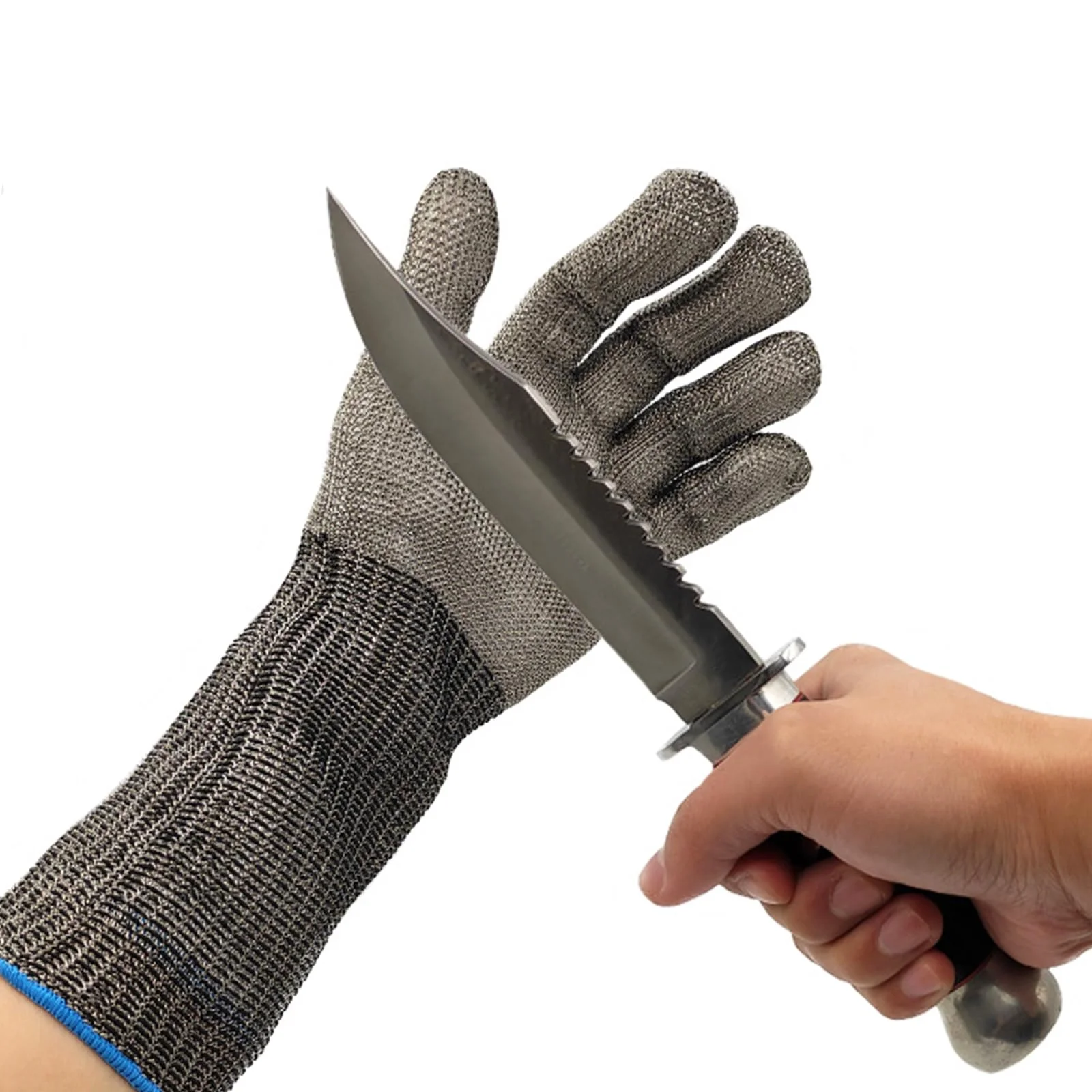 BSP A9 long cuff metal hand anti cut gloves level 9 stainless steel gloves for cutting