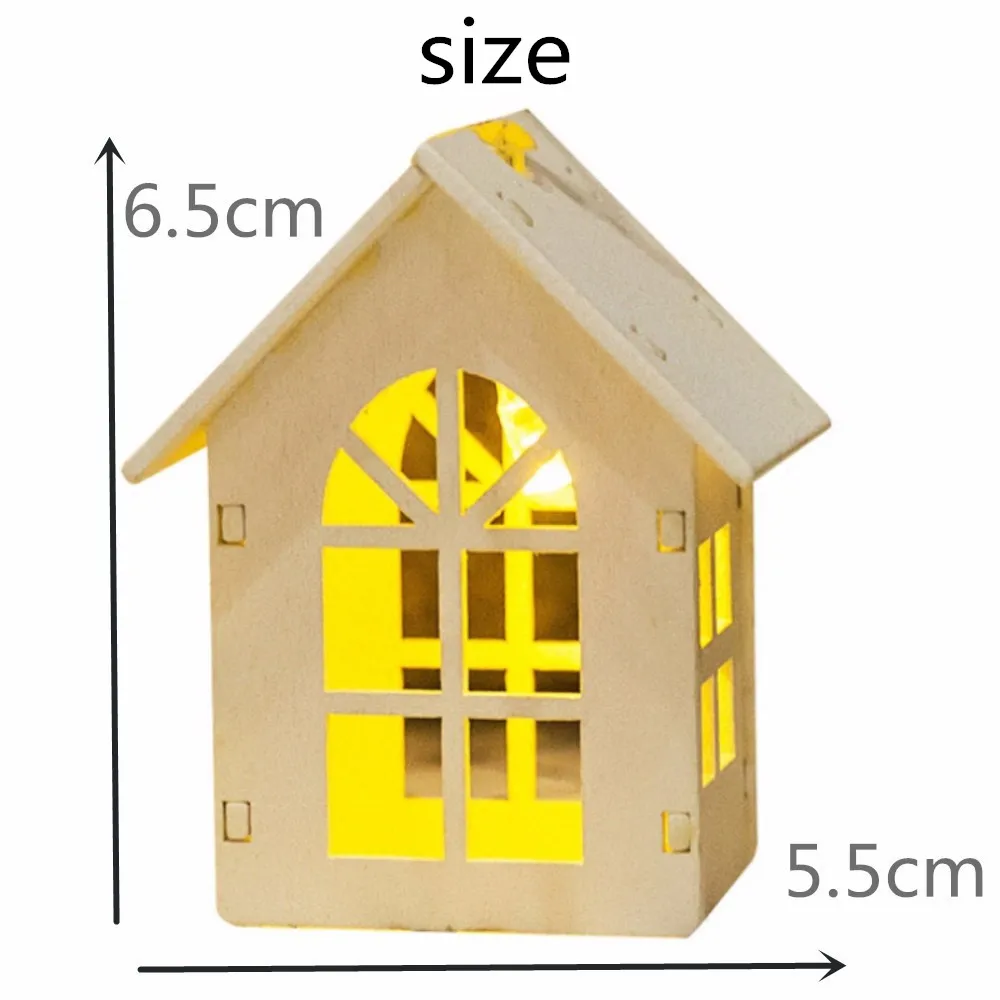 2M 10 LED Garland Wood House String Light Christmas Wedding Party Decoration Lights String