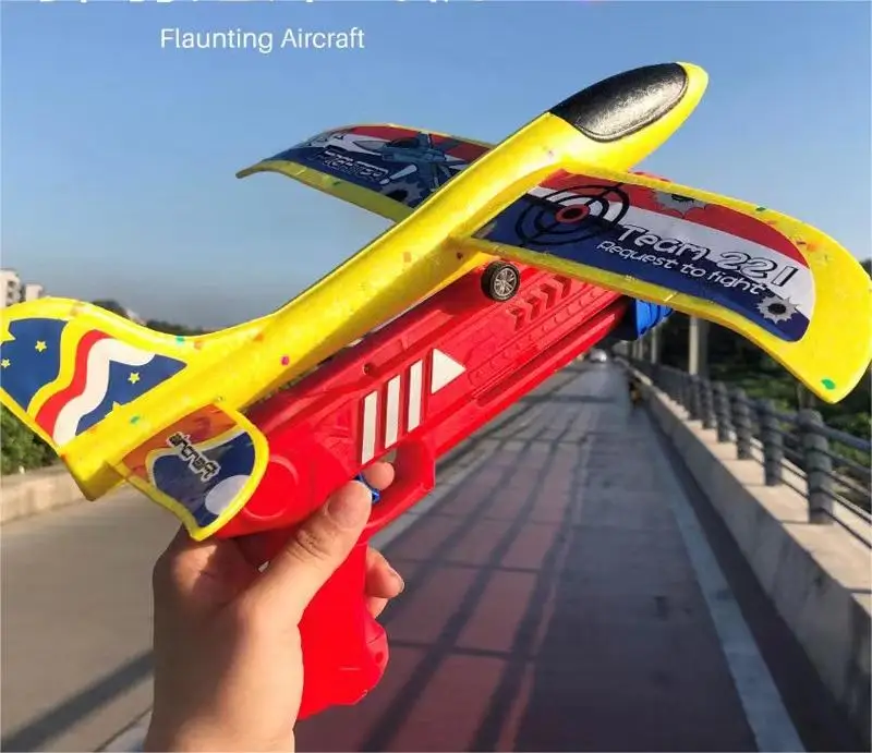 Airplane Launcher Toys,  Flying Catapult Outdoor Christmas Birthday Gifts Foam Airplane Launcher for Kids