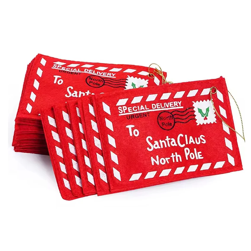 Christmas Decorations Red Felt Christmas Tree Hanging Pendant Envelope Decoration Christmas Tree Ornament