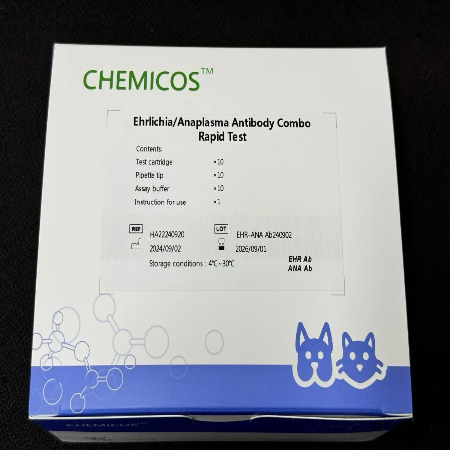 Ehrlichia/Anaplasma Antibody Combo Rapid Test Rapid Test Veterinarians Self-Test With Home Health Kits