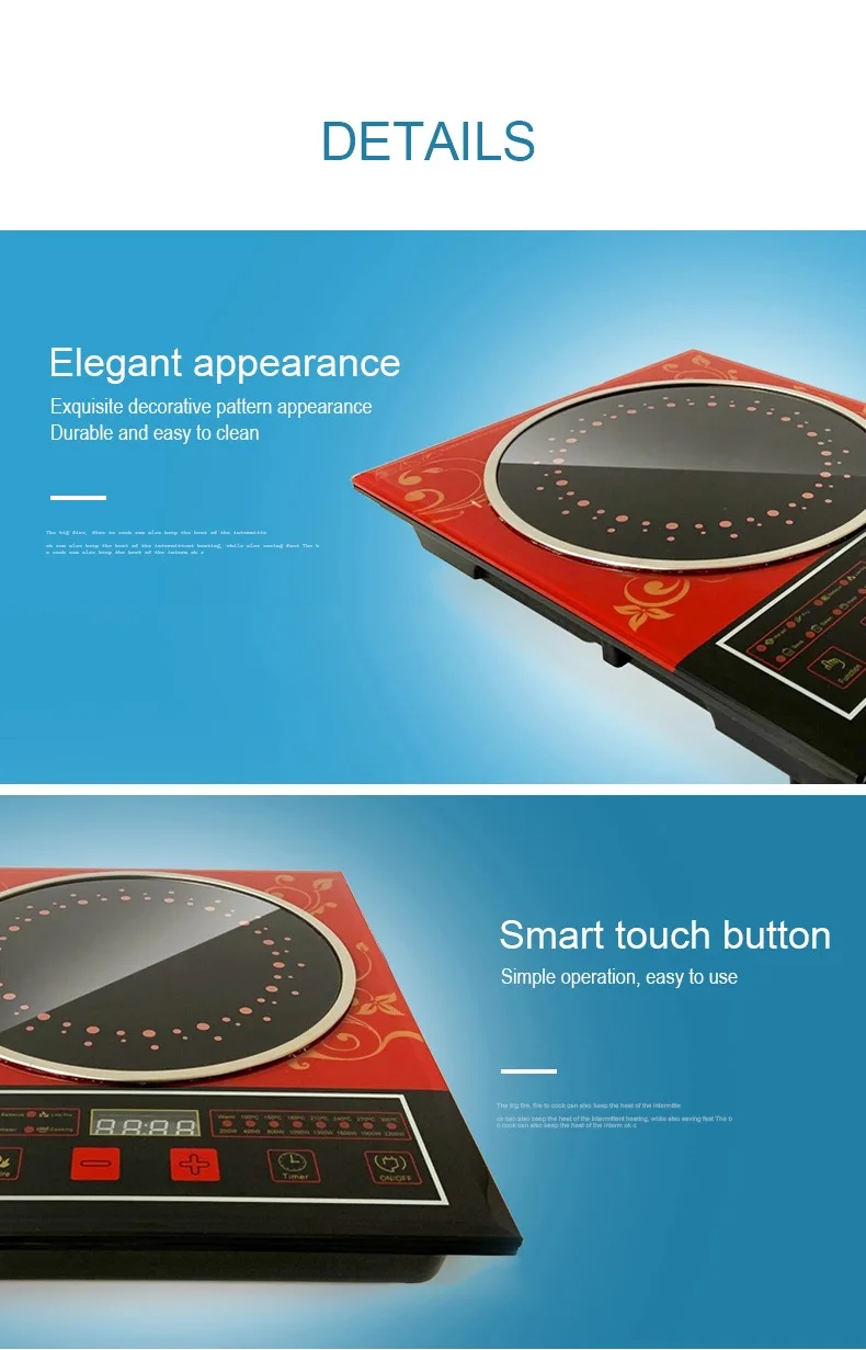 Hot Plates Multifunction Digital Touch Control Single Electric Stove Infrared Cooker Induction Cooktop