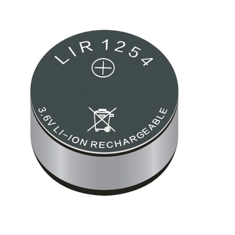 LIR1254 button cell Lithium ion battery rechargeable LIR1254 battery