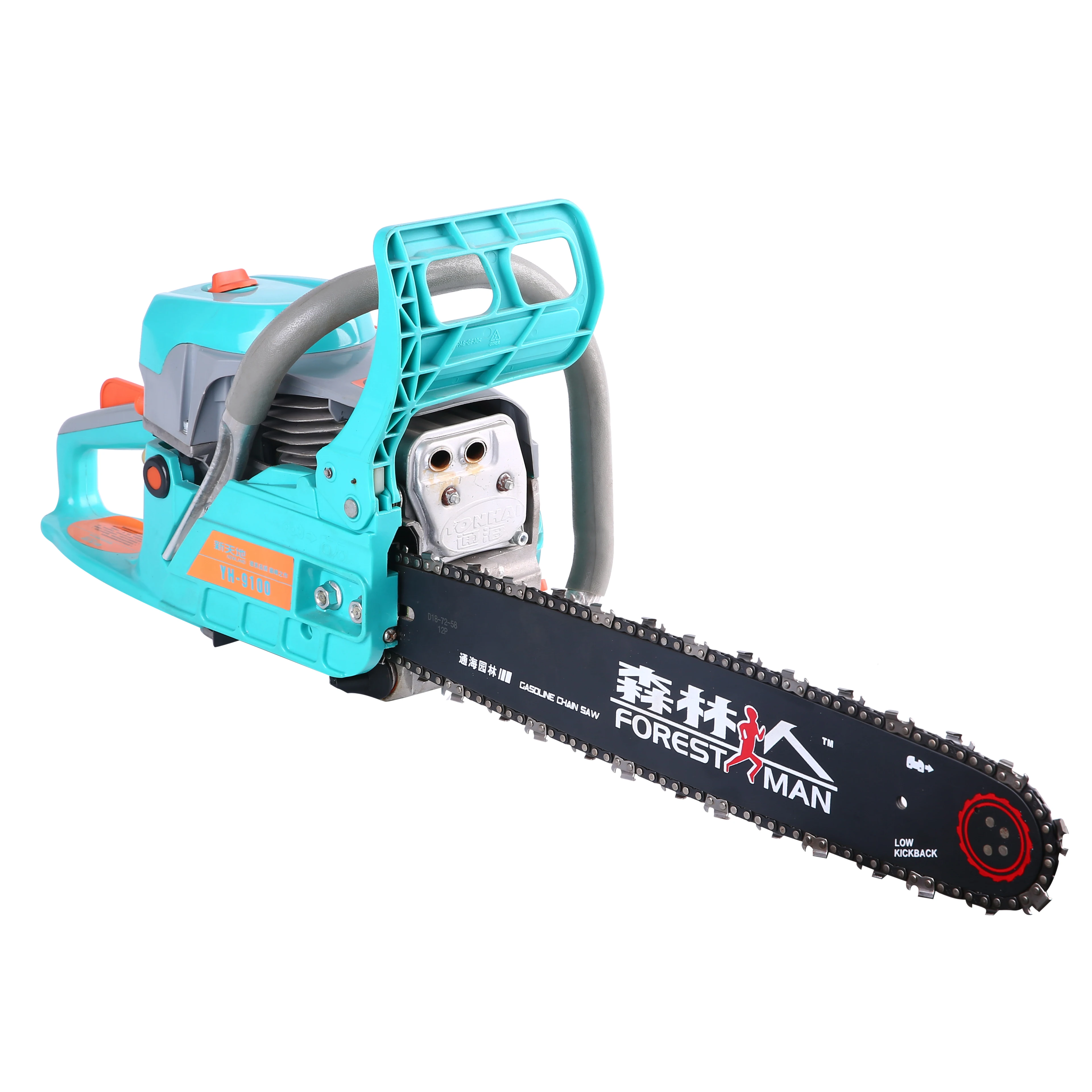 Outdoor Wood Cutting Gasoline Chain Saw 2500W Professional Gasoline Gas Chain Saw 58cc