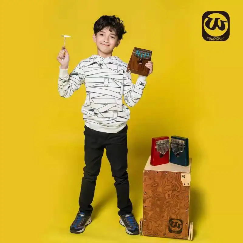 Walter Premium hot sale on line solid KOA wood with pick up thumb piano EQ sensor 10 keys Kalimba