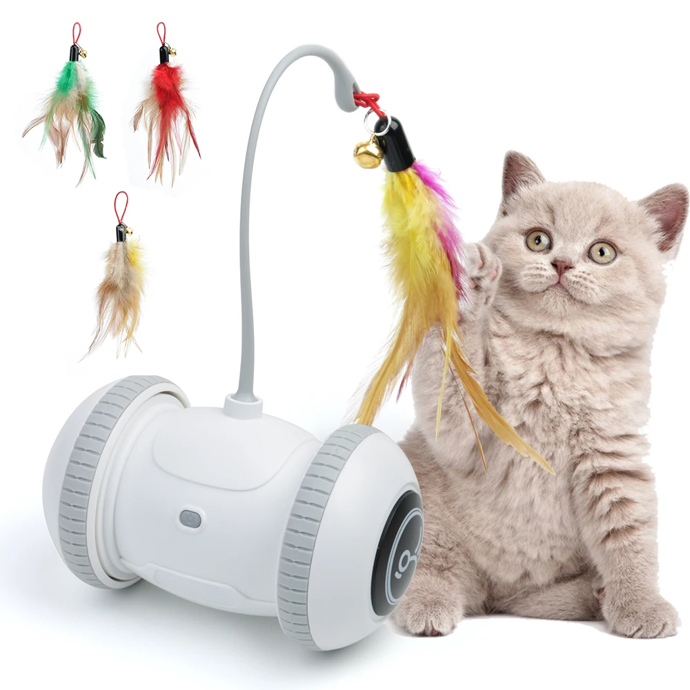 cat plush toys automatic mouse toy for cats and dogs indoor interactive feather dragonfly led ball paw cheerble baby