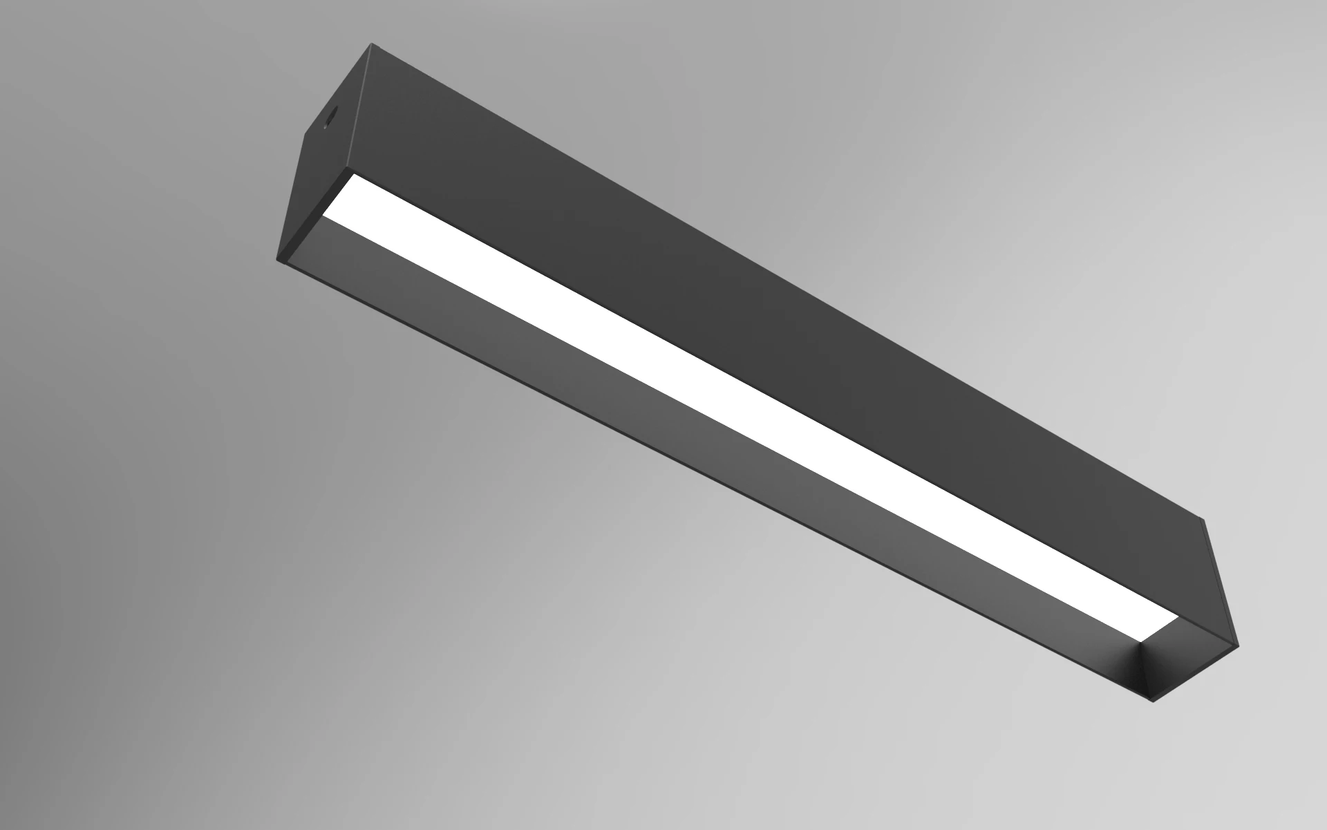 Low glare low UGR LED channel  extrusion  profile with regressed cover for led strip tape