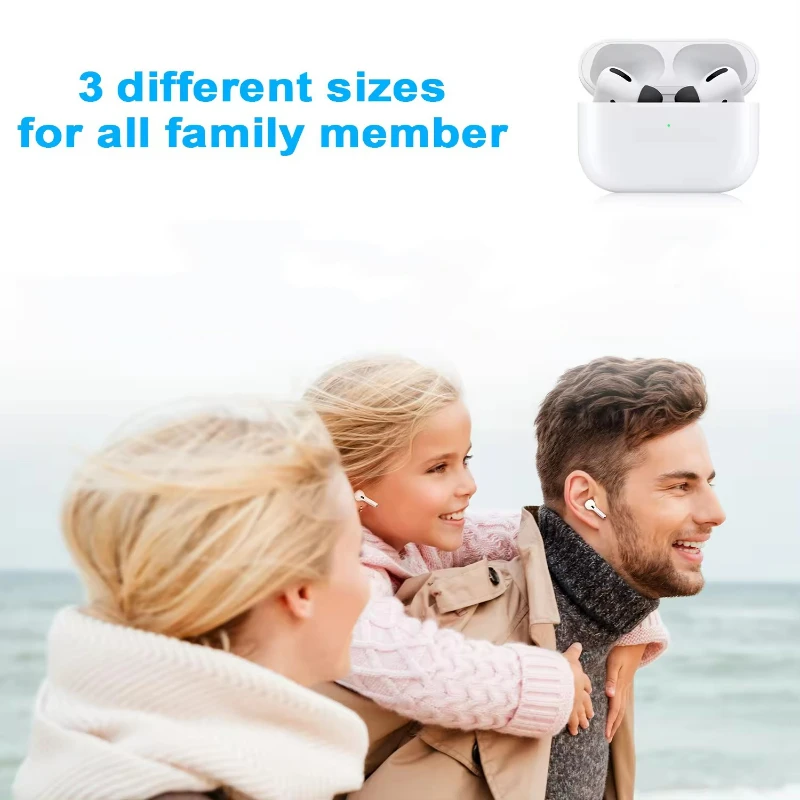 1:1 оригинальные черные/белые силиконовые вкладыши Airpods Pro сменные чехлы для pro набор наушников