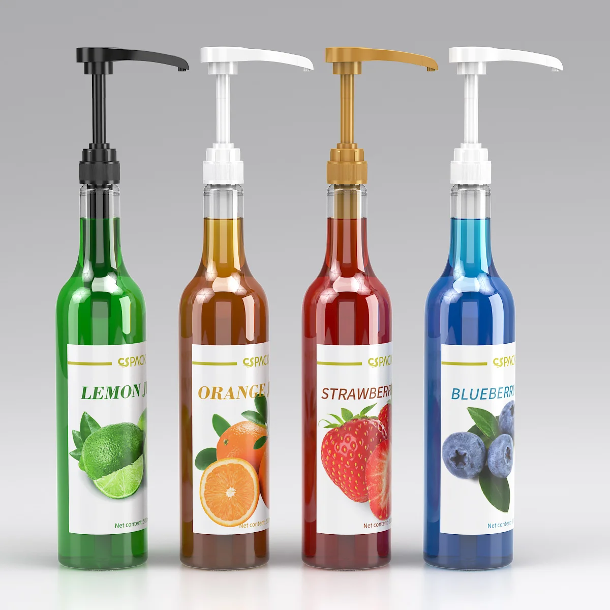 Food Grade Glass Liquid Ketchup Sauce Beverage Juice Dispenser Gallon Syrup Bottle With Pump