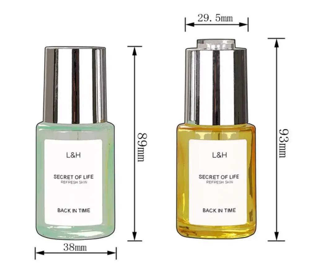 
In stock serum essential oil glass bottle 30ml for skin care packaging 