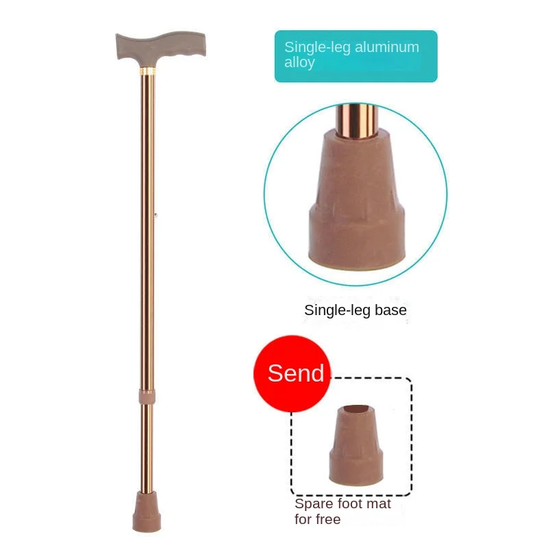 Aluminum Alloy Elderly Walking Cane Adjustable Walking Stick For Limited Mo