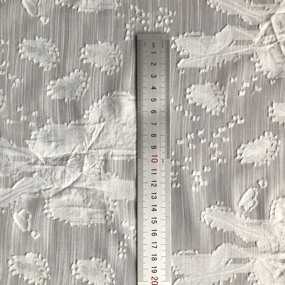 wholesale factory make chiffon with jacquard flower fabric for dresses, shirts