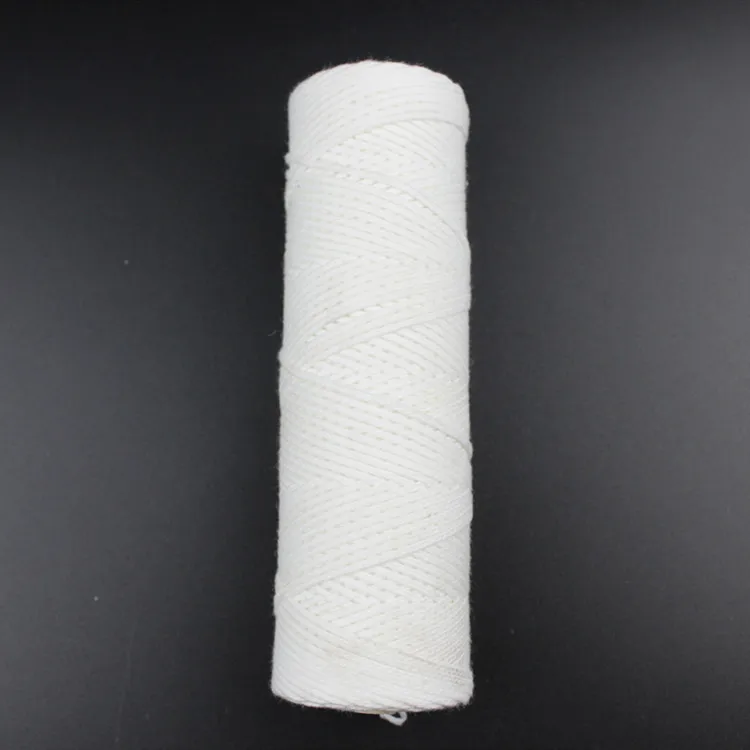 4mm Flat Braid Cotton Wick Rope for Oil Lamp Packaged in Roll for Lighting Packaging