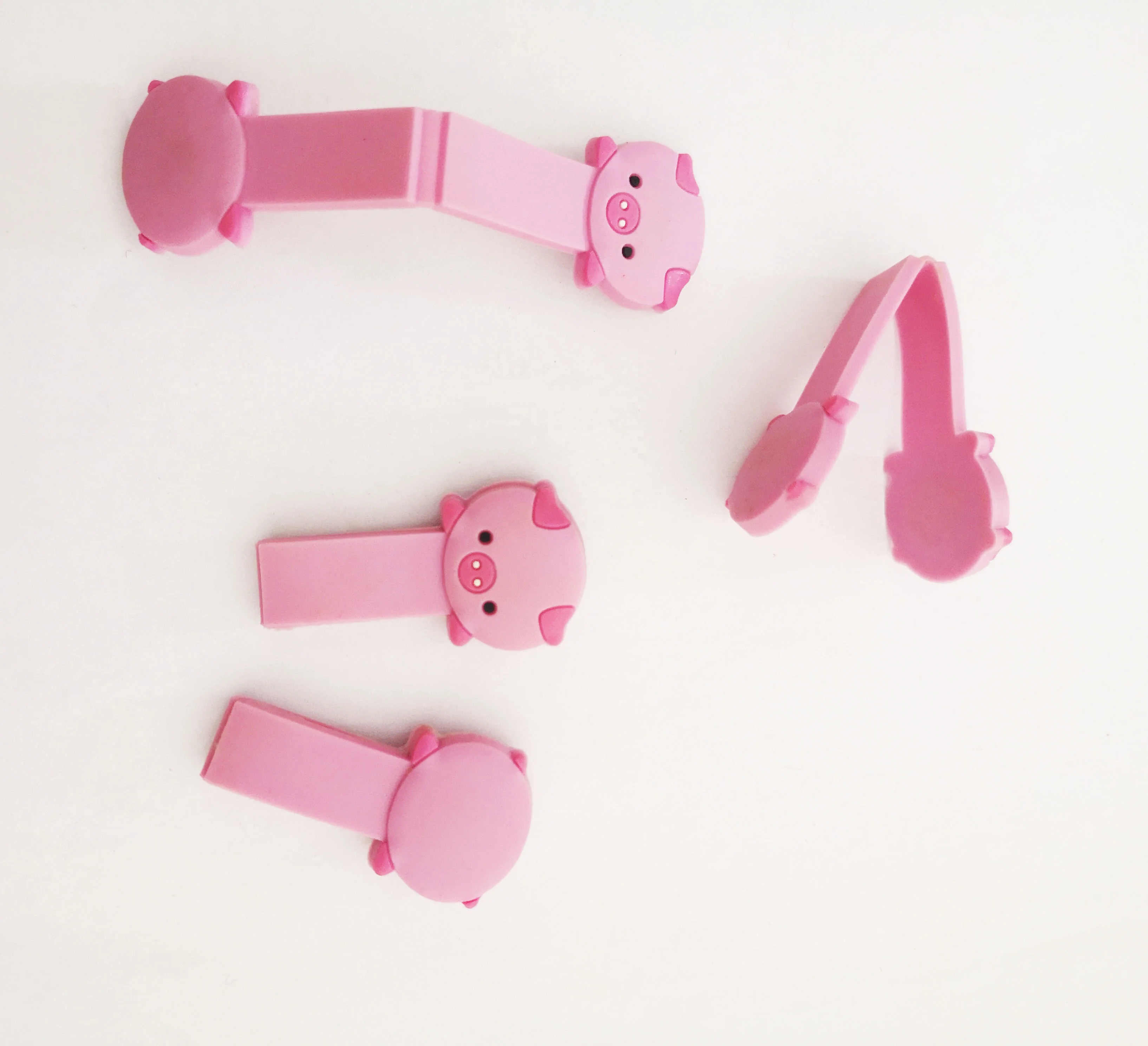 Японская и корейская мода, популярные пластиковые закладки, сделанные на заказ формы, 3D мягкий ПВХ/резиновый розовый милый поросенок, магнитный зажим для бумаги