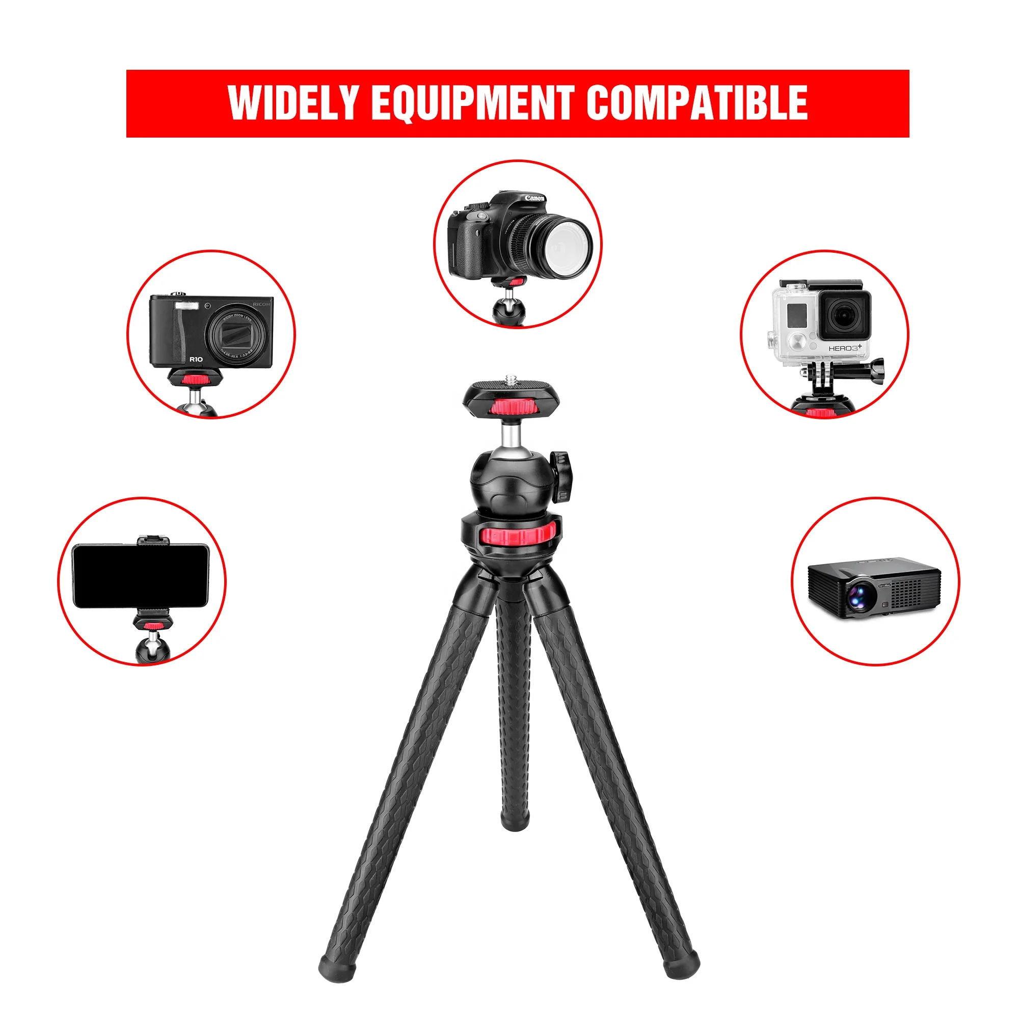 Brand New Online Live Stream Phone Holder Mobile Accessories Flexible Tripod Video Phone Holder Adjustable Mini Octopus Tripod