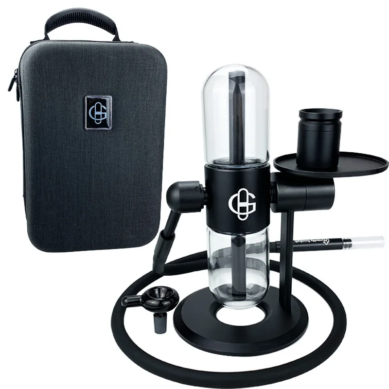 STOCK Factory OEM Gravity Glass Hookah Cup 360 Rotating Hookah Bulk Shisha Head Richman E Gravity Smoke Smoking Hookah with Cage