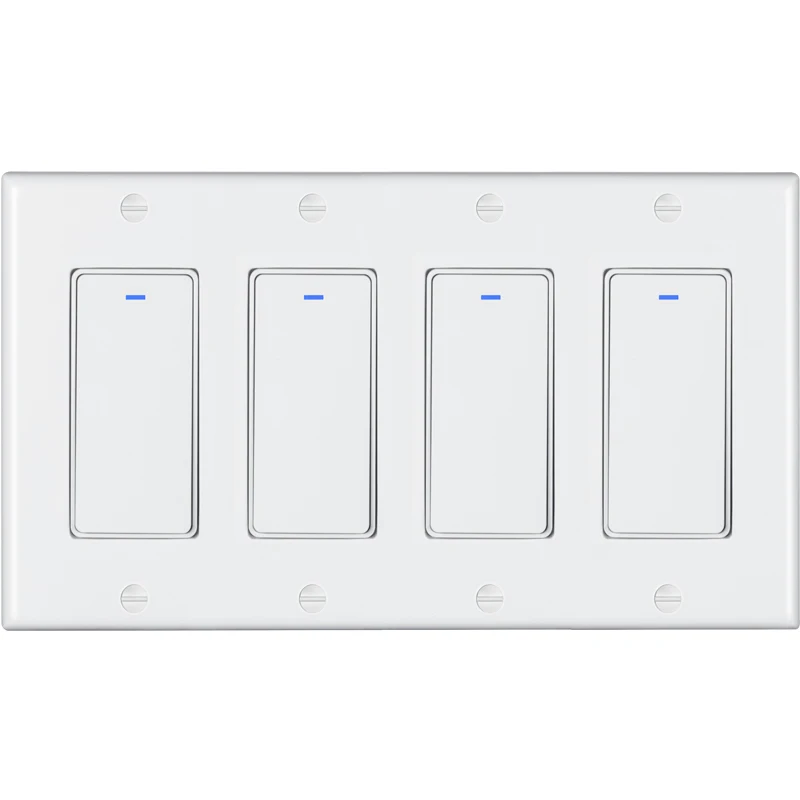 Tuya Smart Life APP WiFi 2 Gangs Push Switch Light Wall Google Home Amazon Alexa Smart Switch US Light Switch