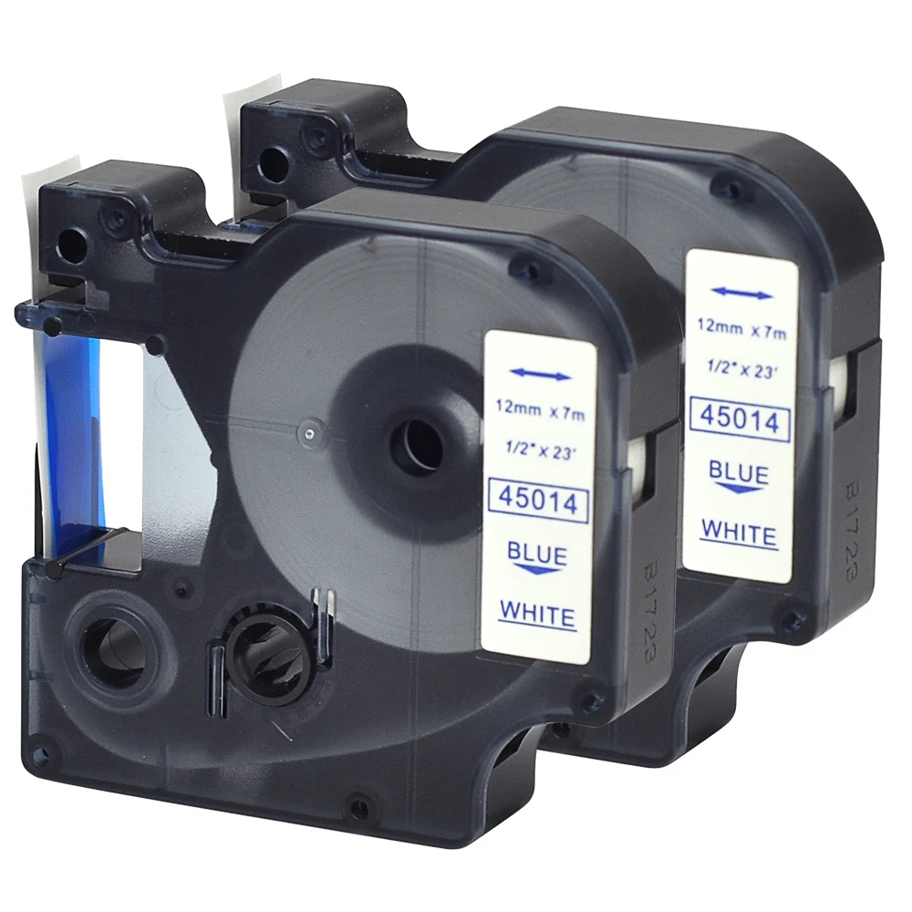 Совместимая лента дизайнерского принтера Orison dymo d1 45014 синяя на белом подходит для этикеток LM160