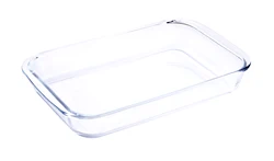 2L High Quality Rectangular Heat Resistant Borosilicate Tempered Glass Bakeware