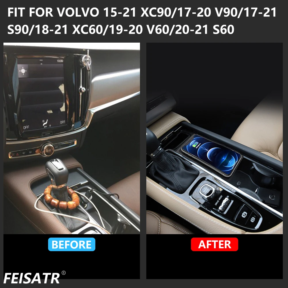 for Volvo 15-21 XC90 V90 s90 xc60 v60 s60 car wireless charger phone