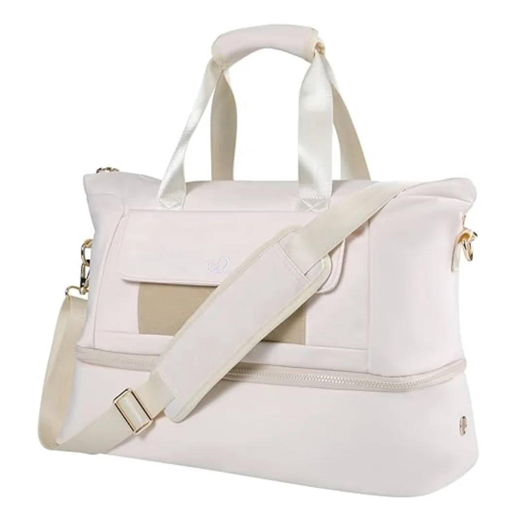 Large Capacity Fashion Sports fitness Luxury Travel Luggage Separate Wet and Dry Nylon Weekender Travel Bag