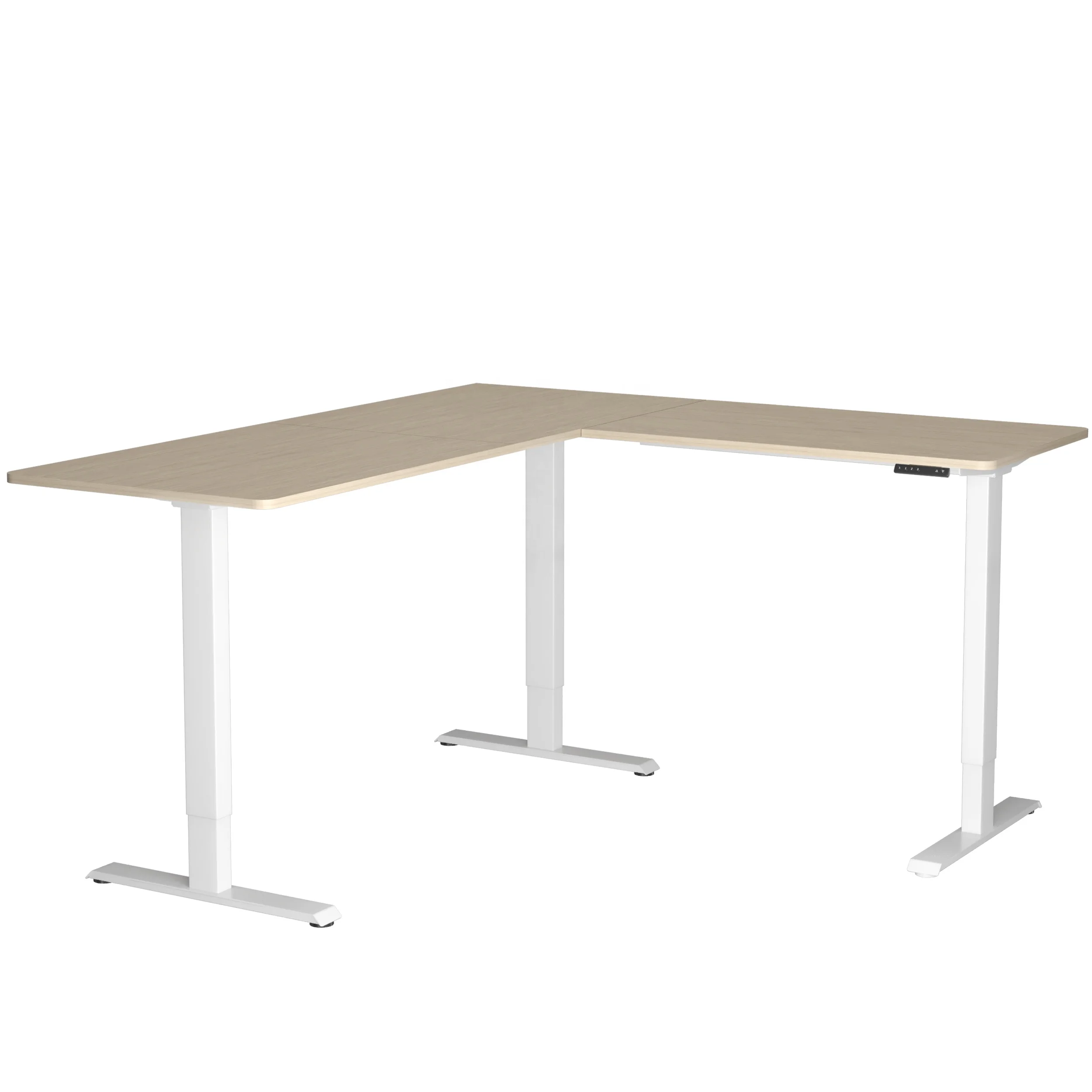 V-mounts electric triple motors height adjustable desk with Thermal Protection amd Anti-collision function JSD3-02-L