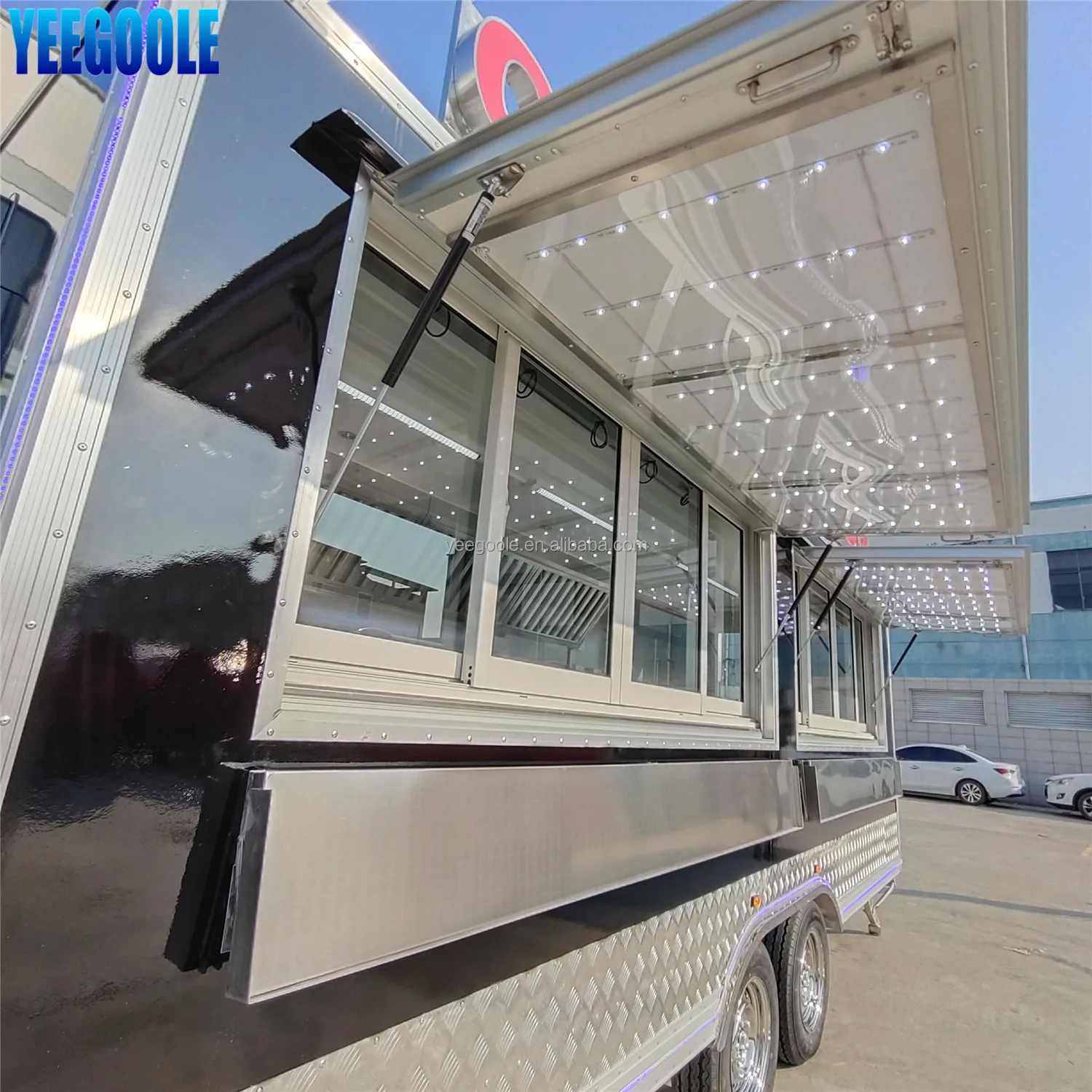 American caravan, square food truck, export trailer, factory direct sales, customized products